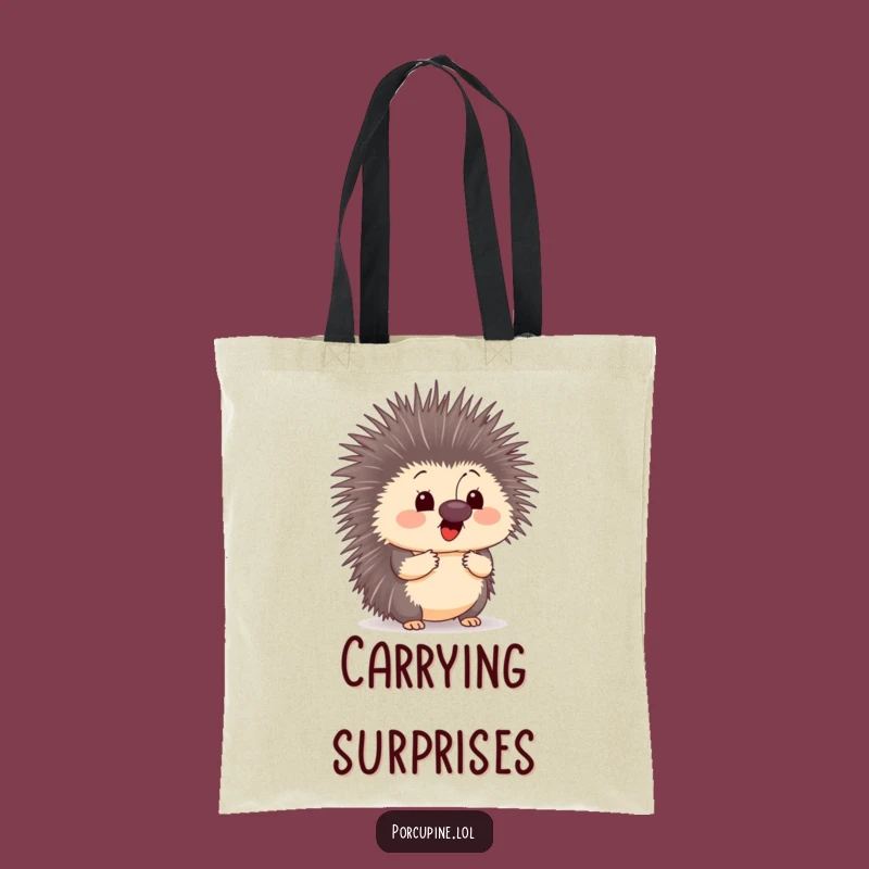 Funny Butterfly Landing Porcupine Tote Bag - Carry Your Surprises