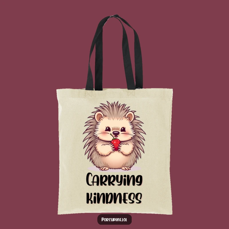Funny Giving Porcupine Tote Bag: Carry Kindness with Humorous Style