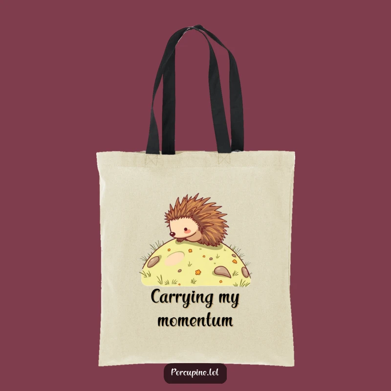 Funny Porcupine Rolling Tote Bag - Carry Your Humor Everywhere