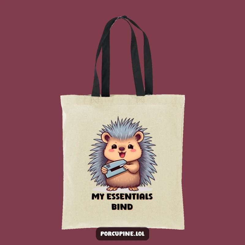 Funny Porcupine Tote Bag - Stapler Victor, Ideal Funny Gift
